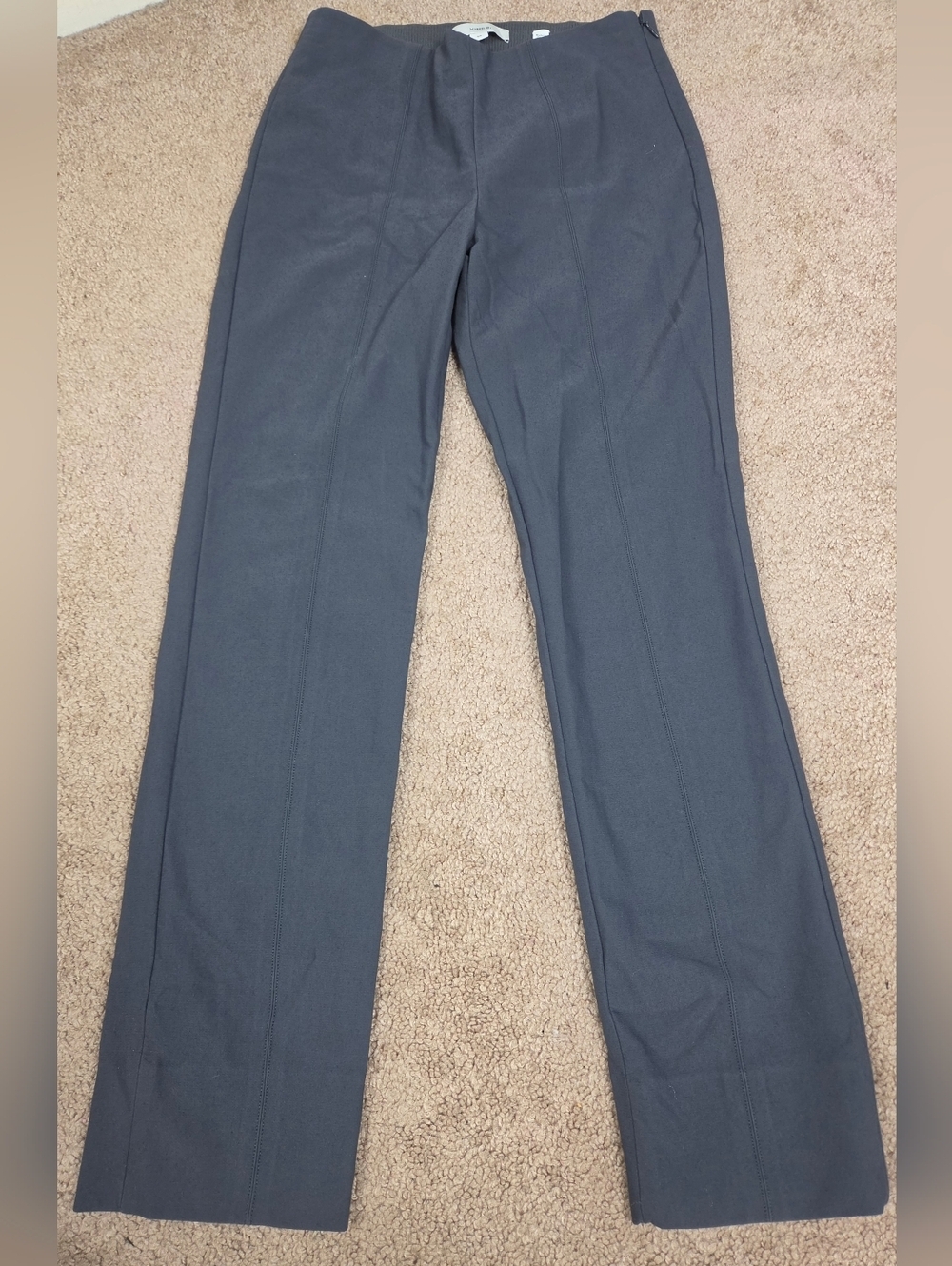 Men's Classic Straight-Leg Pants in Dark Gray